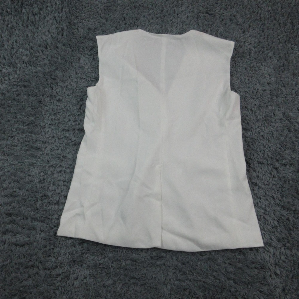 PrettyLittleThing Waistcoat Womens US 8 White Premium Tailored Longline Vest NWT - Picture 16 of 16